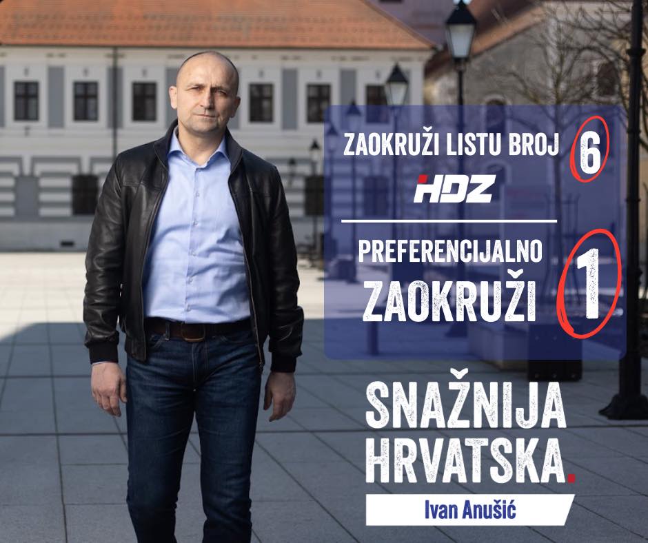 Zaokruži listu broj 6 – #HDZ, preferencijalno zaokruži 1!